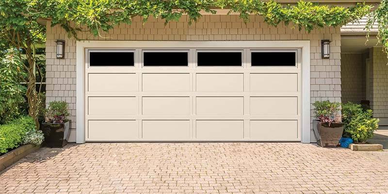 modern garage door with windows - Genesis Garage Door